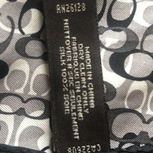 Authentic 100% Silk Coach Scarf. 12X12 square